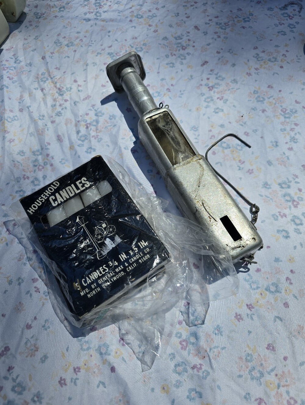 Vintage Le Grand Tetras Candle Lantern French Camping Gear 1940s